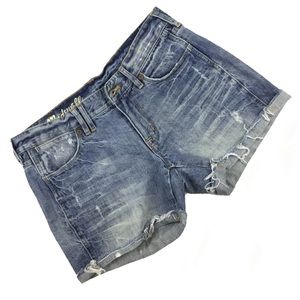 Madewell Paint Splatter Distressed Jean Shorts. Sz 26